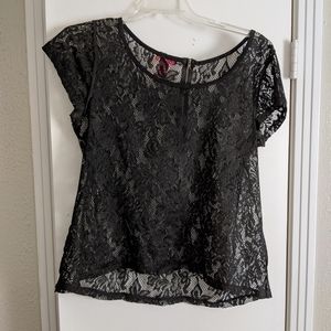 Black lace shirt - XL
